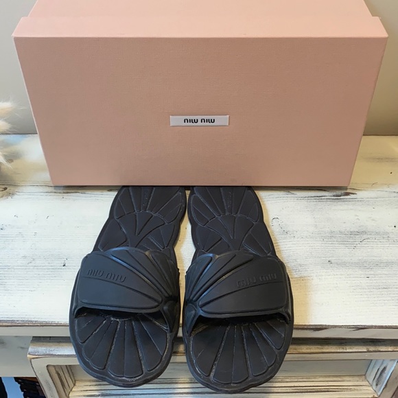 Miu Miu Shoes - Miu Miu rubber pool slides